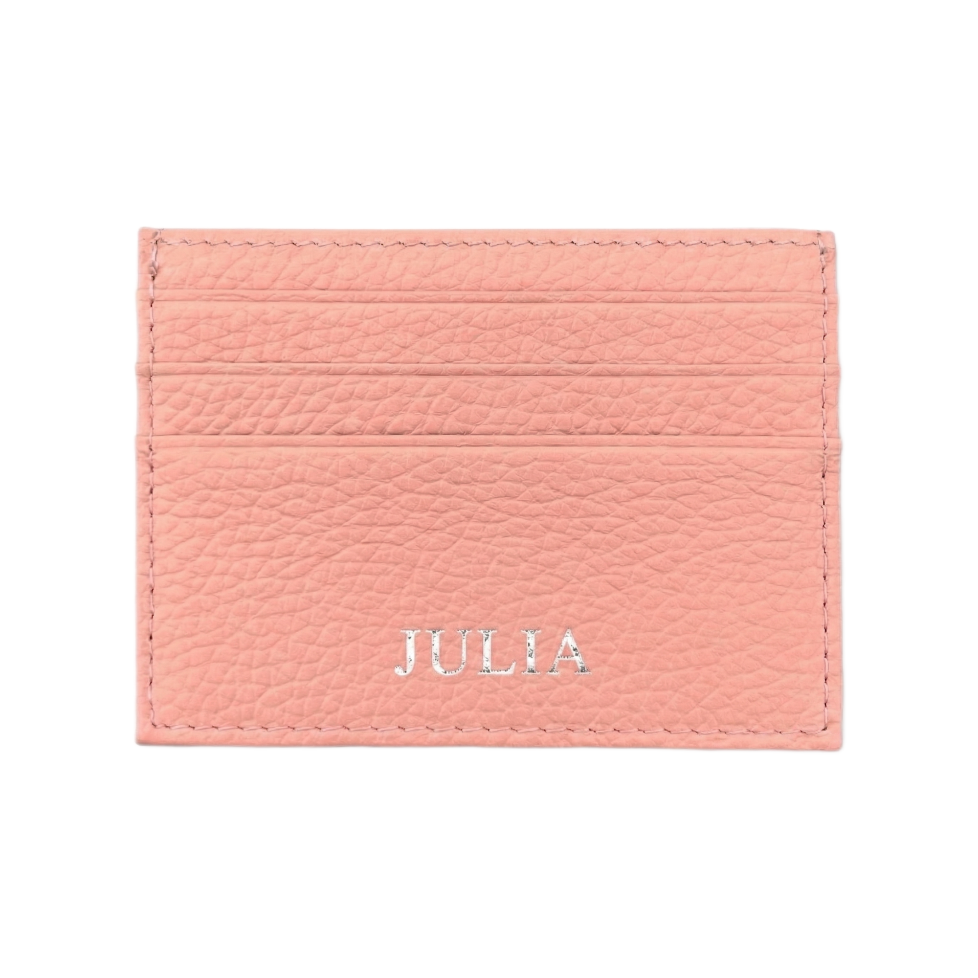Leather Card Holder Pink