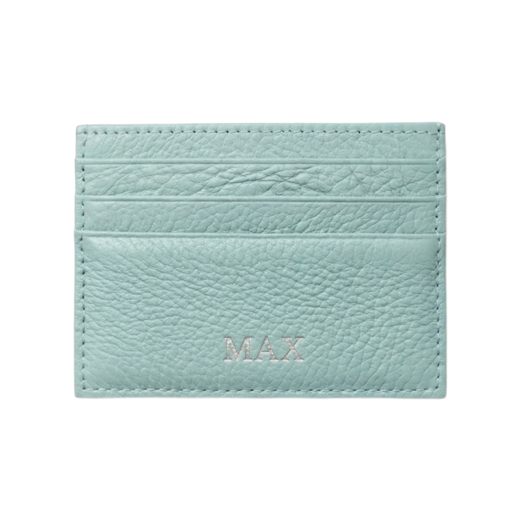 Leather Card Holder Light Blue