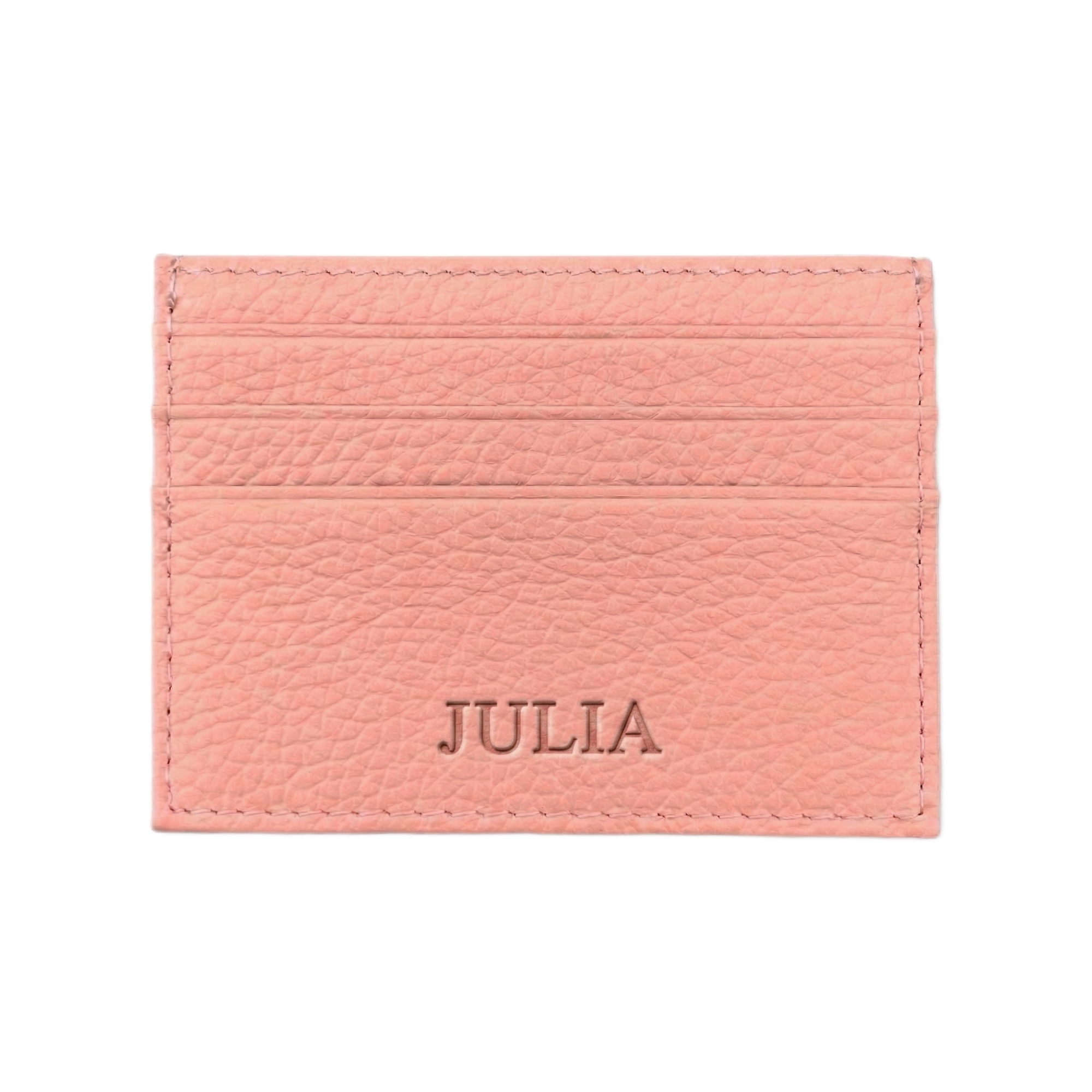 Leather Card Holder Pink