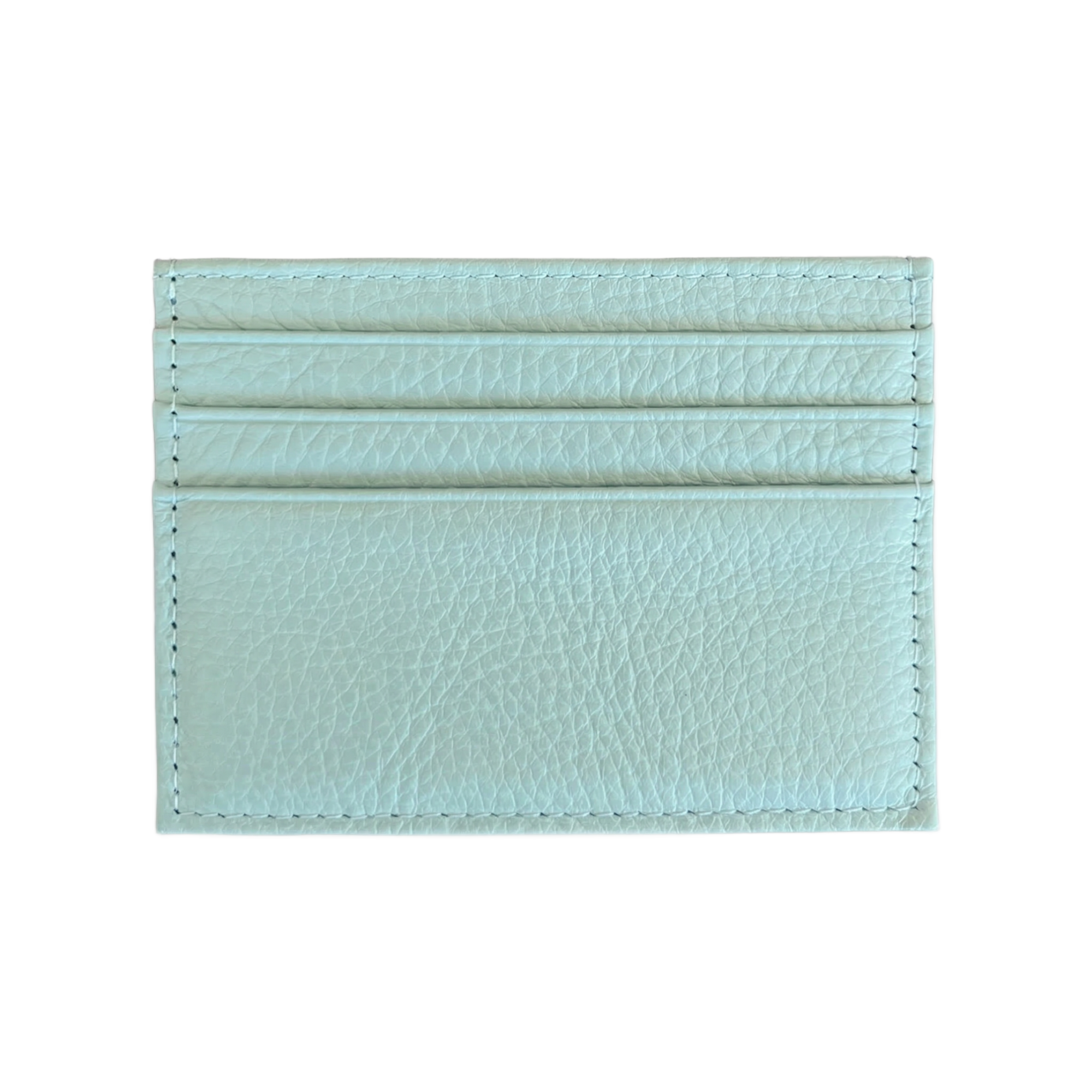 Leather Card Holder Light Blue