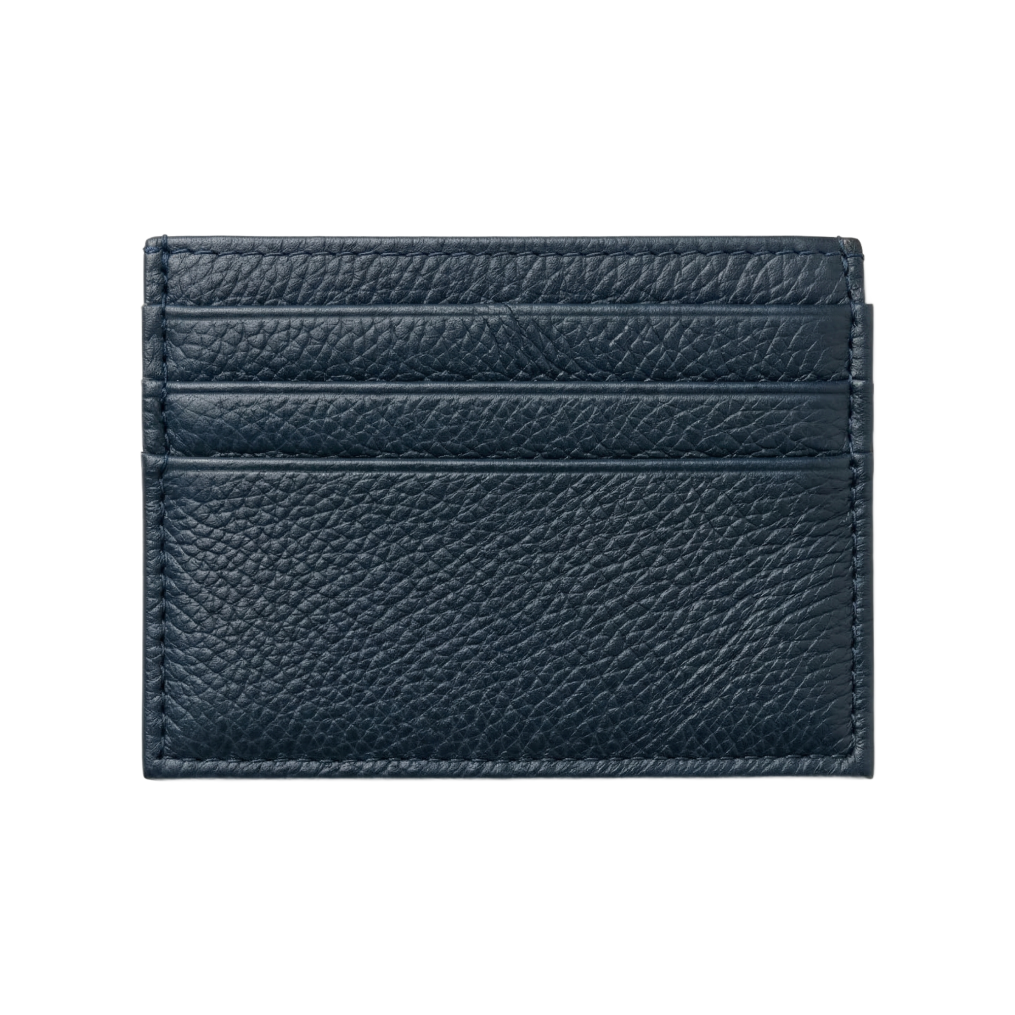 Leather Card Holder Navy Blue