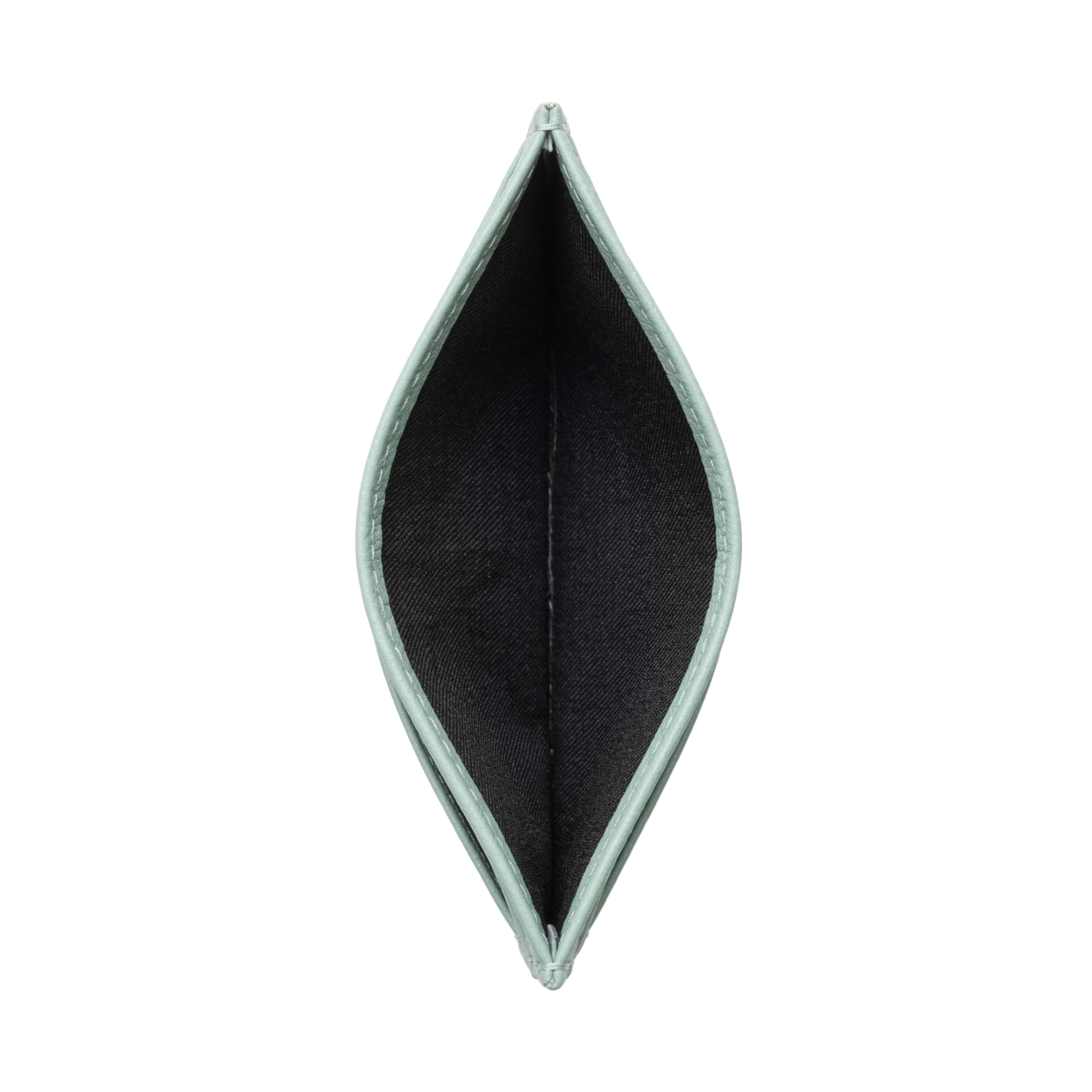 Leather Card Holder Light Blue