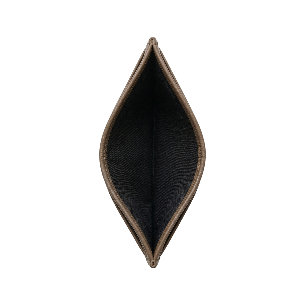 Leather Card Holder Dark Khaki
