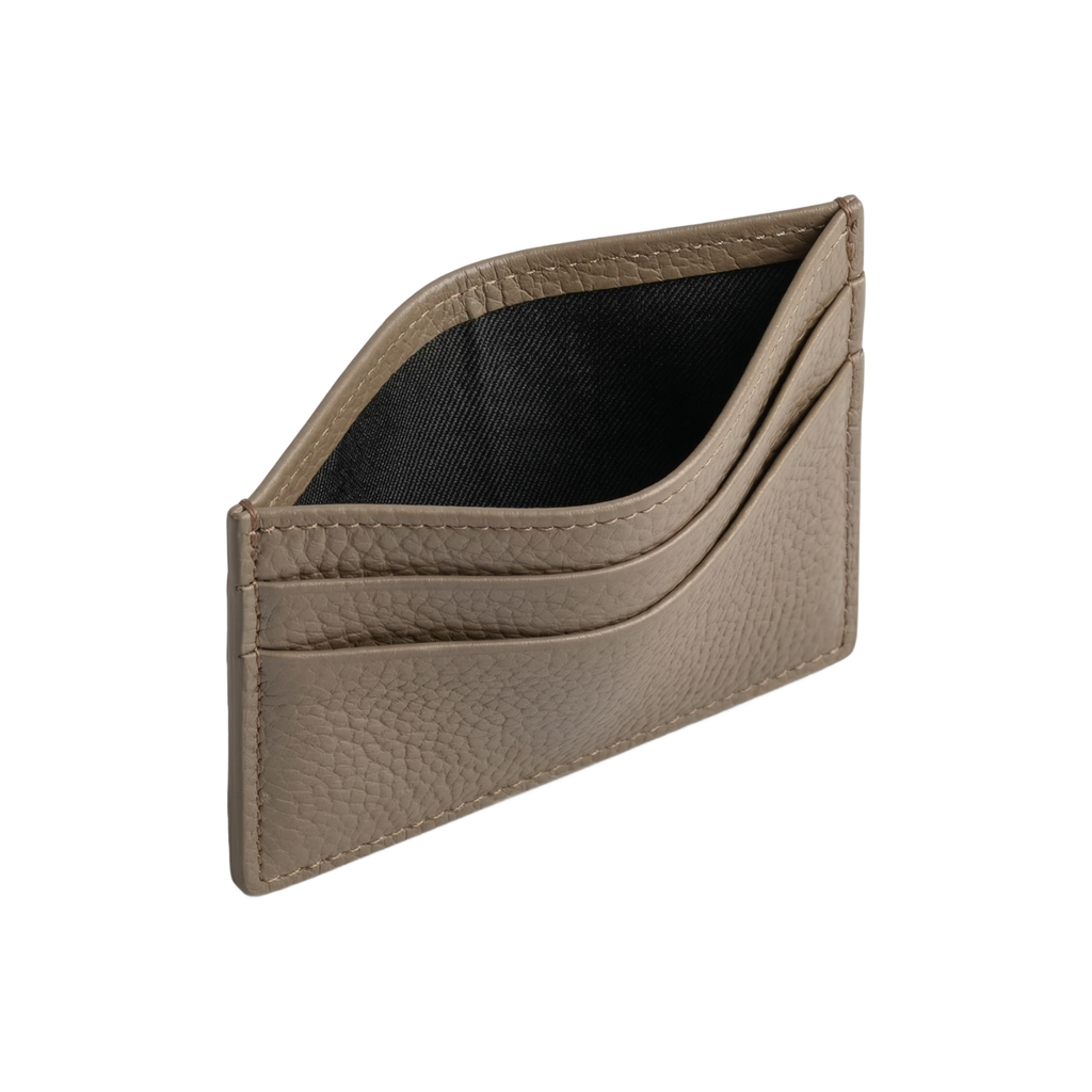 Leather Card Holder Dark Khaki