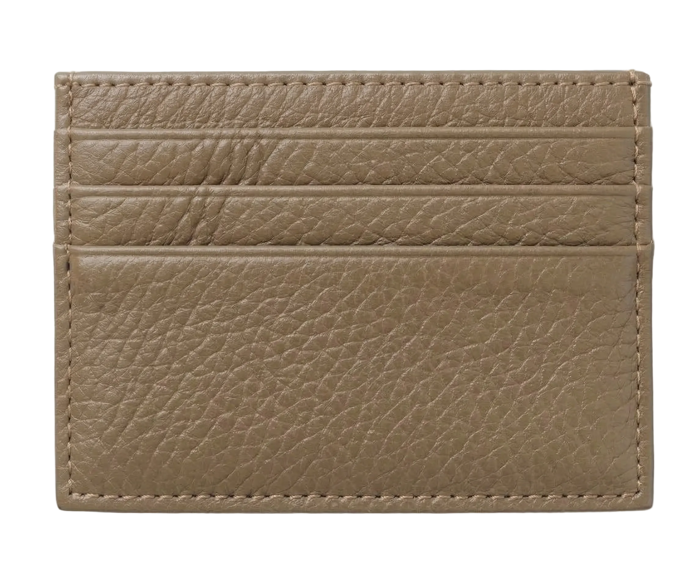 L’Aurice Signature Handcrafted Leather Card Holder Dark Khaki