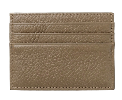 L’Aurice Signature Handcrafted Leather Card Holder Dark Khaki