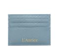 L’Aurice Signature Handcrafted Leather Card Holder Light Blue