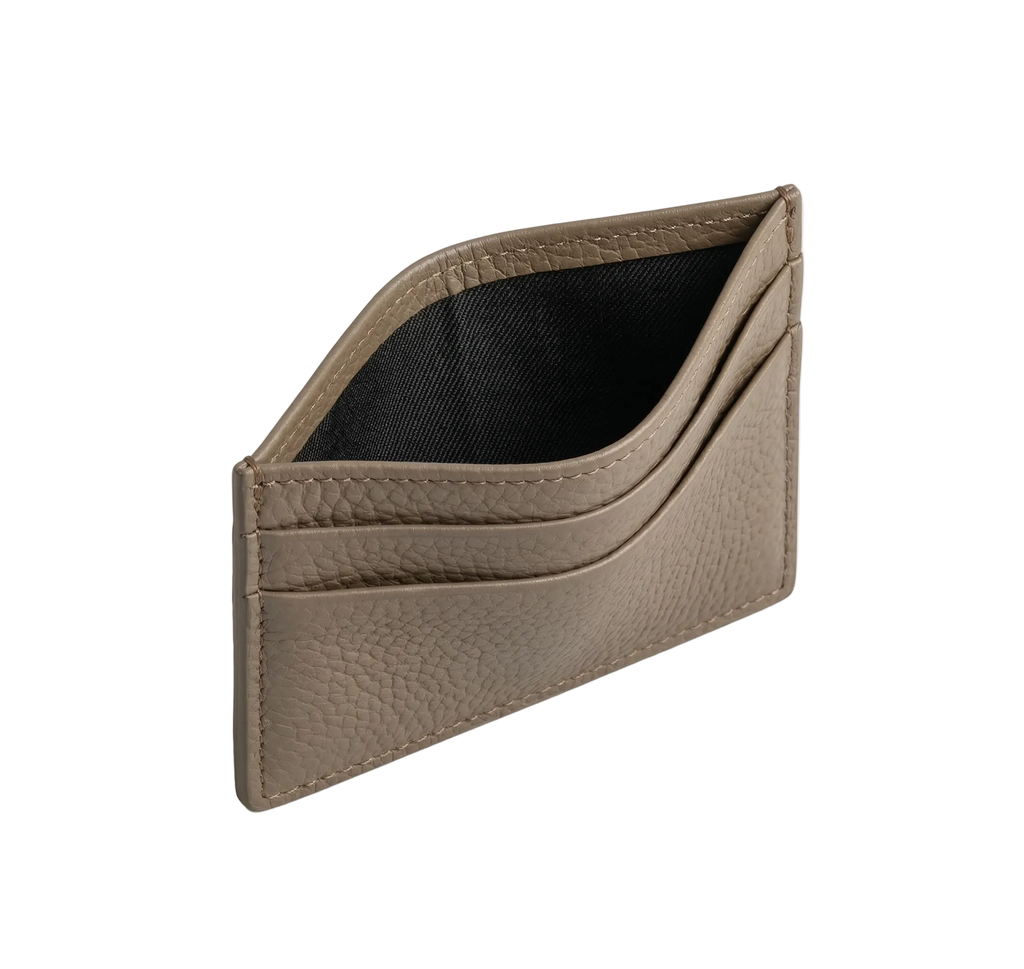 L’Aurice Signature Handcrafted Leather Card Holder Dark Khaki