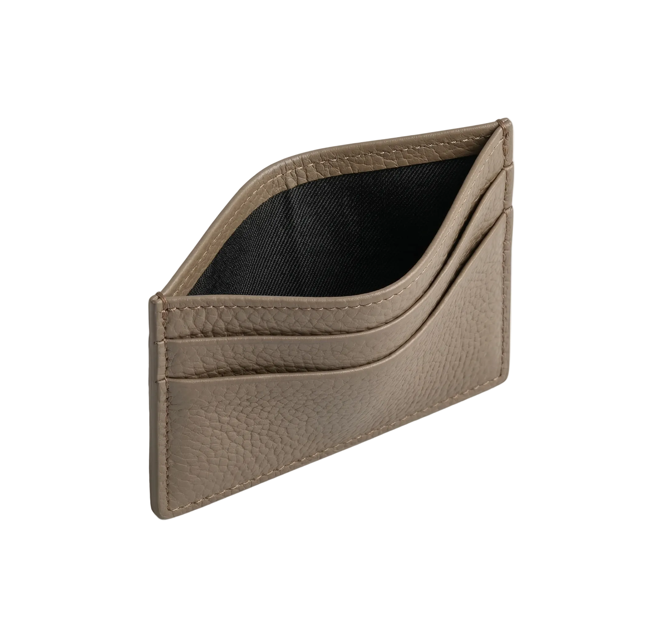 L’Aurice Signature Handcrafted Leather Card Holder Dark Khaki