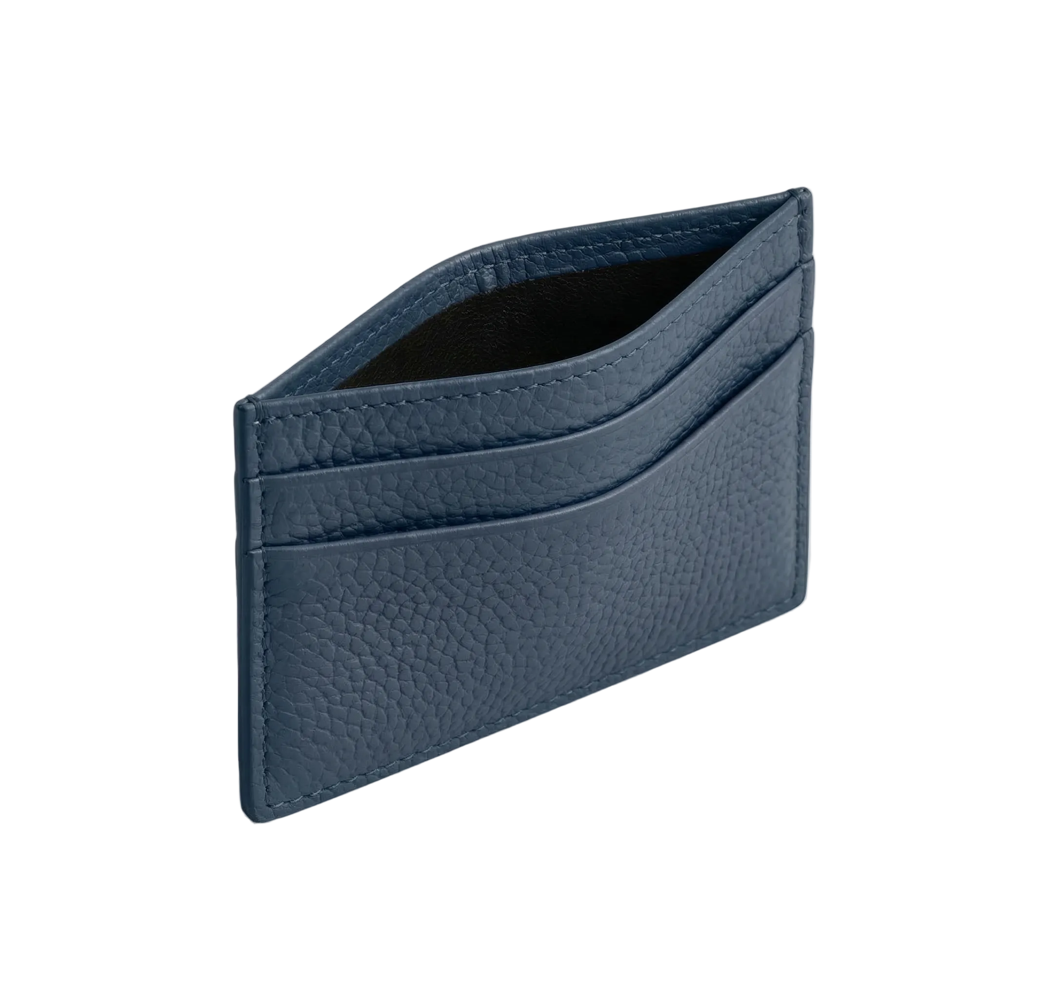 L’Aurice Signature Handcrafted Leather Card Holder Navy Blue