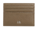L’Aurice Signature Handcrafted Leather Card Holder Dark Khaki