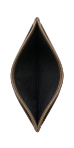 L’Aurice Signature Handcrafted Leather Card Holder Dark Khaki